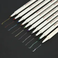 10 шт./партия металлические цветные чернила, водный мел, ручка, художественный маркер для скрапбукинга, фотоальбома, рисования акварельными гелевыми ручками, канцелярские товары