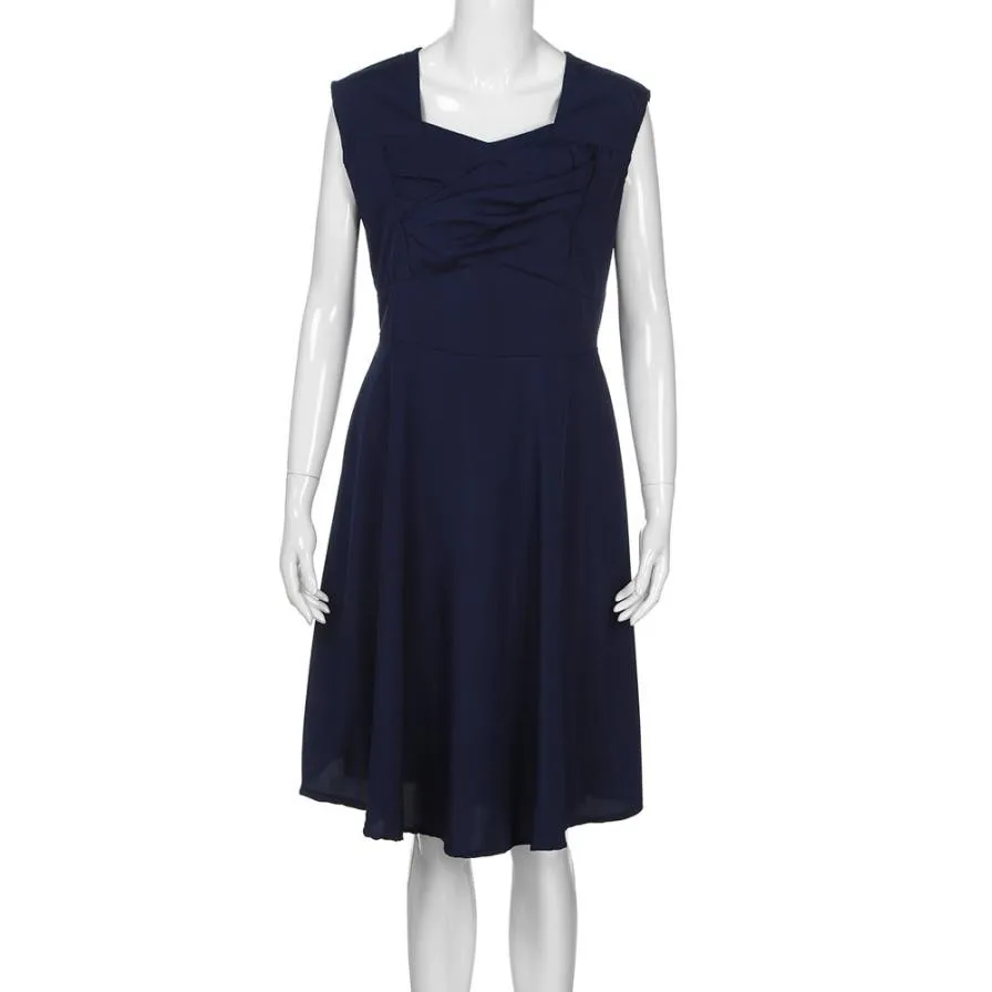 Summer Plus Size 5XL Women's V-Neck Formal Party Dresses Elegant Ladies Short Sleeve Casual Loose Solid Dress Women Clothing #LH
