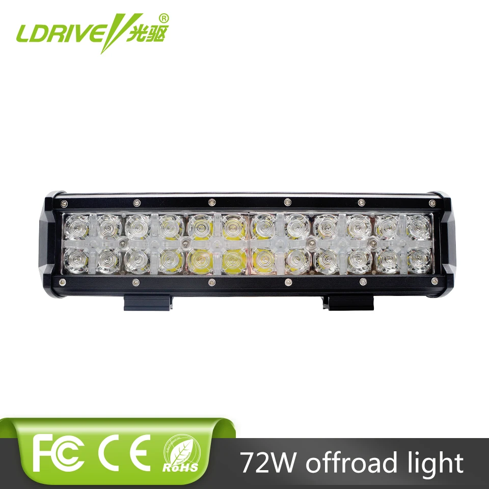 LDRIVE 72 Вт 12 дюймов 7D LED внедорожный свет бар кри чипы СИД рабочий для пикапа