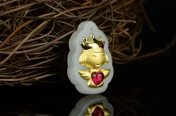 

3D gold inlay and Tianyu angel pendant h51#