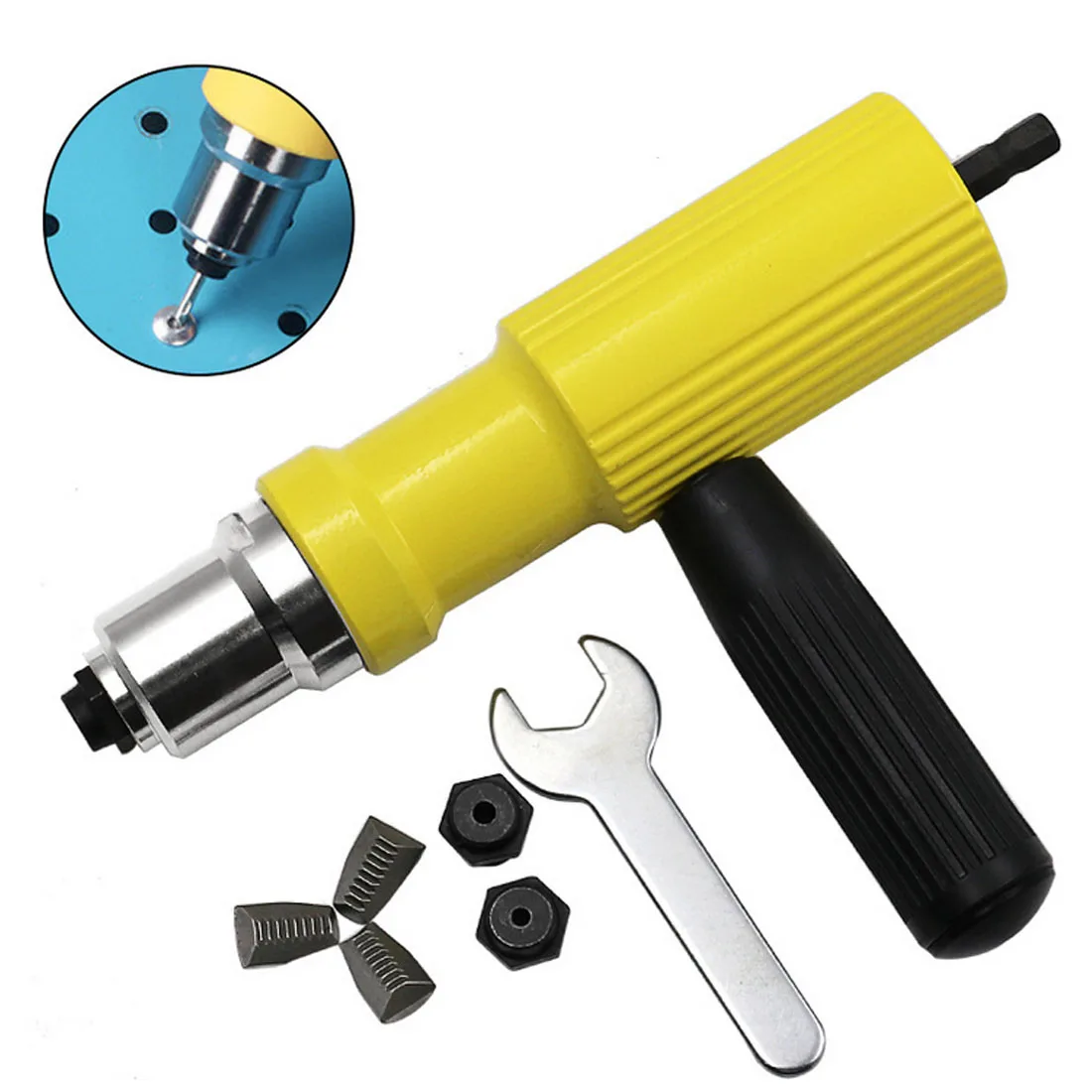 

2.4mm-4.8mm Electric Rivet Nut Gun Riveting Tool Cordless Riveting Drill Adaptor Insert Nut Tool Riveting Drill Adapter