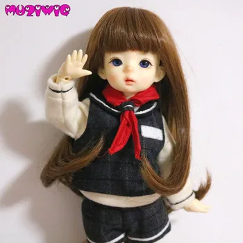 

Doll wigs High temperature wire Dark Brown color long straight hair with bangs available for 1/6 1/4 1/3 BJD SD doll accessories