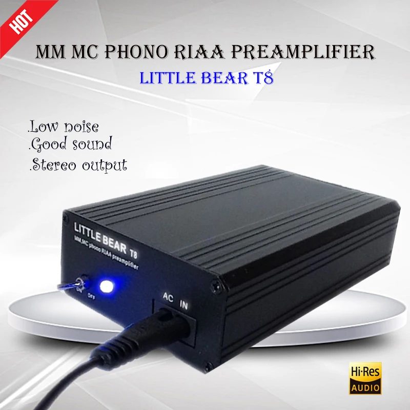 Маленький медведь T8 Preampli проигрыватель мм MC Phono RIAA предусилитель Hifi стерео усилитель портативный Phono мощность цифровой усилитель