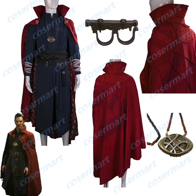 

2016 Marvel Movie Doctor Strange Costume Cosplay Steve Full Set Costume Robe Halloween Costume