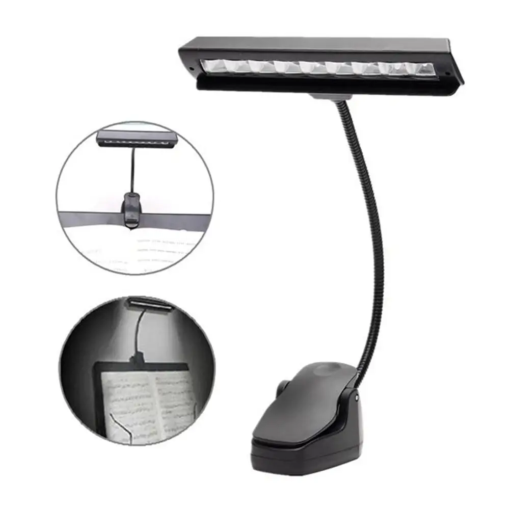 Adjustable Book Reading Lamp with Clip on LED Lamp Light 9 LEDs Table