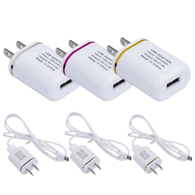 США Plug стены USB Зарядное устройство+ Тип-C USB кабель для зарядки набор для ZTE zmax про z981/Google pixel XL feb09 E21
