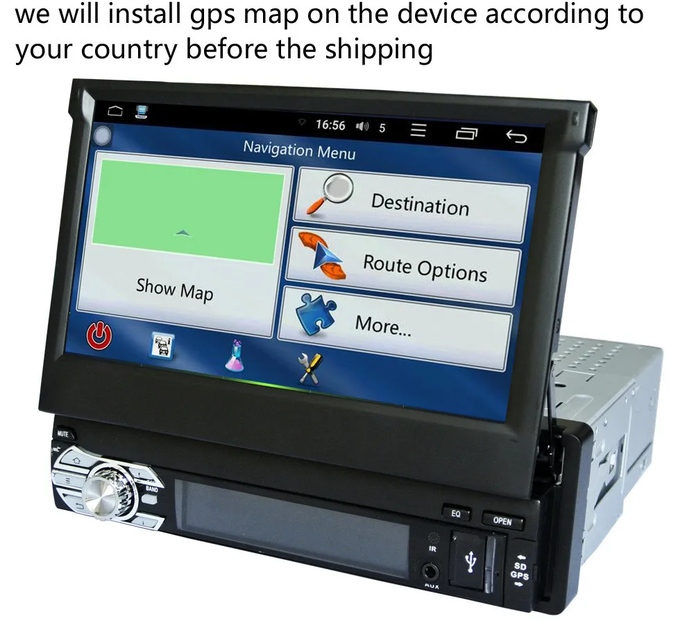 Flash Deal Free shipping 1 DIN andriod Car DVD / GPS /MP5/ MP3 / usb / player Bluetooth Handsfree Rearview after Touch screen hd system 7