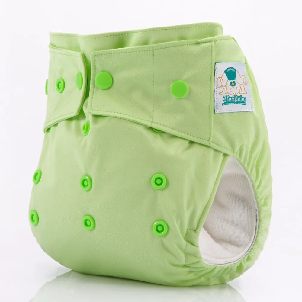 JinoBaby AIO One Size Cloth Diapers Super Dry Diaper Pants Mint Green