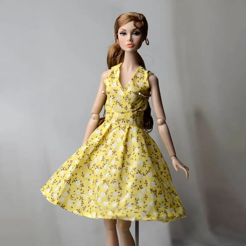 Модное Цветочное платье в деревенском стиле для куклы Барби; вечерние платья для куклы Барби; аксессуары для одежды - Цвет: dress5