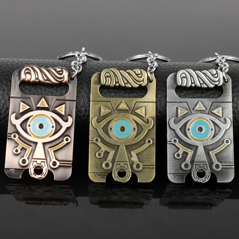 

Fashion Legend of Zelda Keychain Sheikah Slate Pendant Handmade Keyrings Breath of the Wild Game Jewelry Chaveiro Men Boys Gift