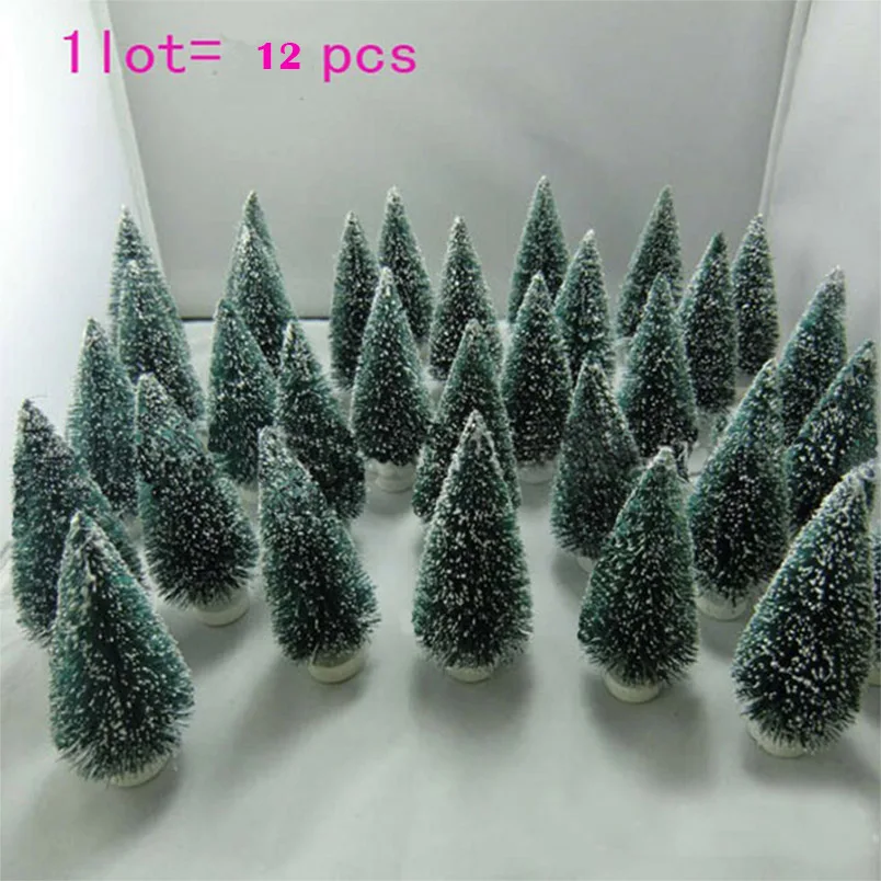 

Nice ! 12 pcs Mini Christmas Tree Decoration A Small Pine Tree on The Desktop Christmas New Year as Gift,Navidad,Christmas tree