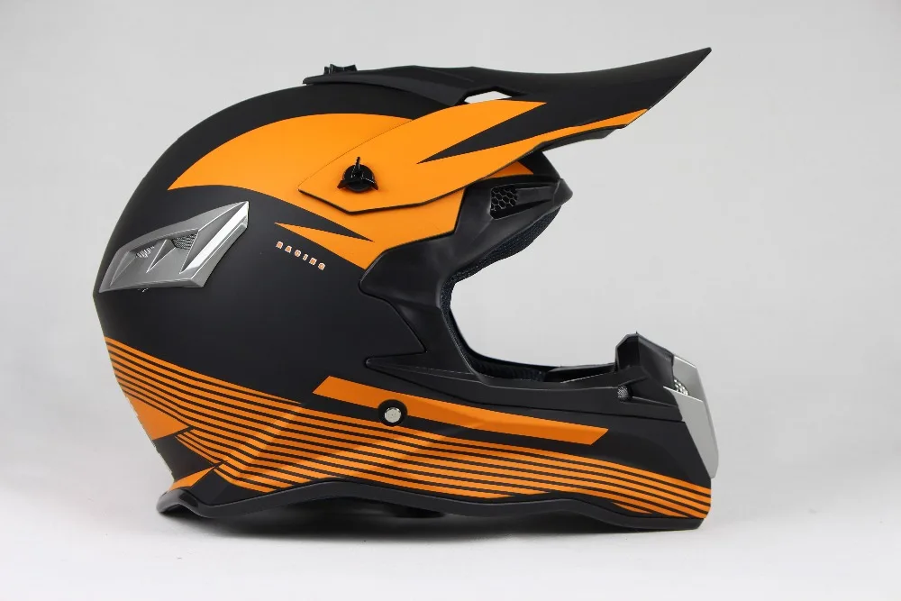 Профессиональный шлем для мотокросса внедорожные мотоциклетные шлемы DOT approved dirt bike head gear orange Casco de motos