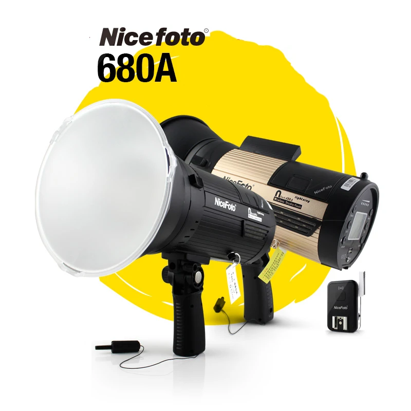 

NiceFoto N-Flash 680A 600W 2.4G Wireless GN68 HSS 1/8000S Studio Flash High Speed Speedlite NFlash 680A High Power