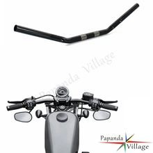 Черный мотоцикл " ноль тяга руль 25 мм ручка бар для Harley Sportster XL 883 1200 Железный 883 48 2007