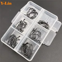 60 шт. тефлоновое покрытие YN Wide Gape Gnippen Размер 6 8 в коробке для ловли карпа колючие глазые крючки сделаны в Японии волосы установки