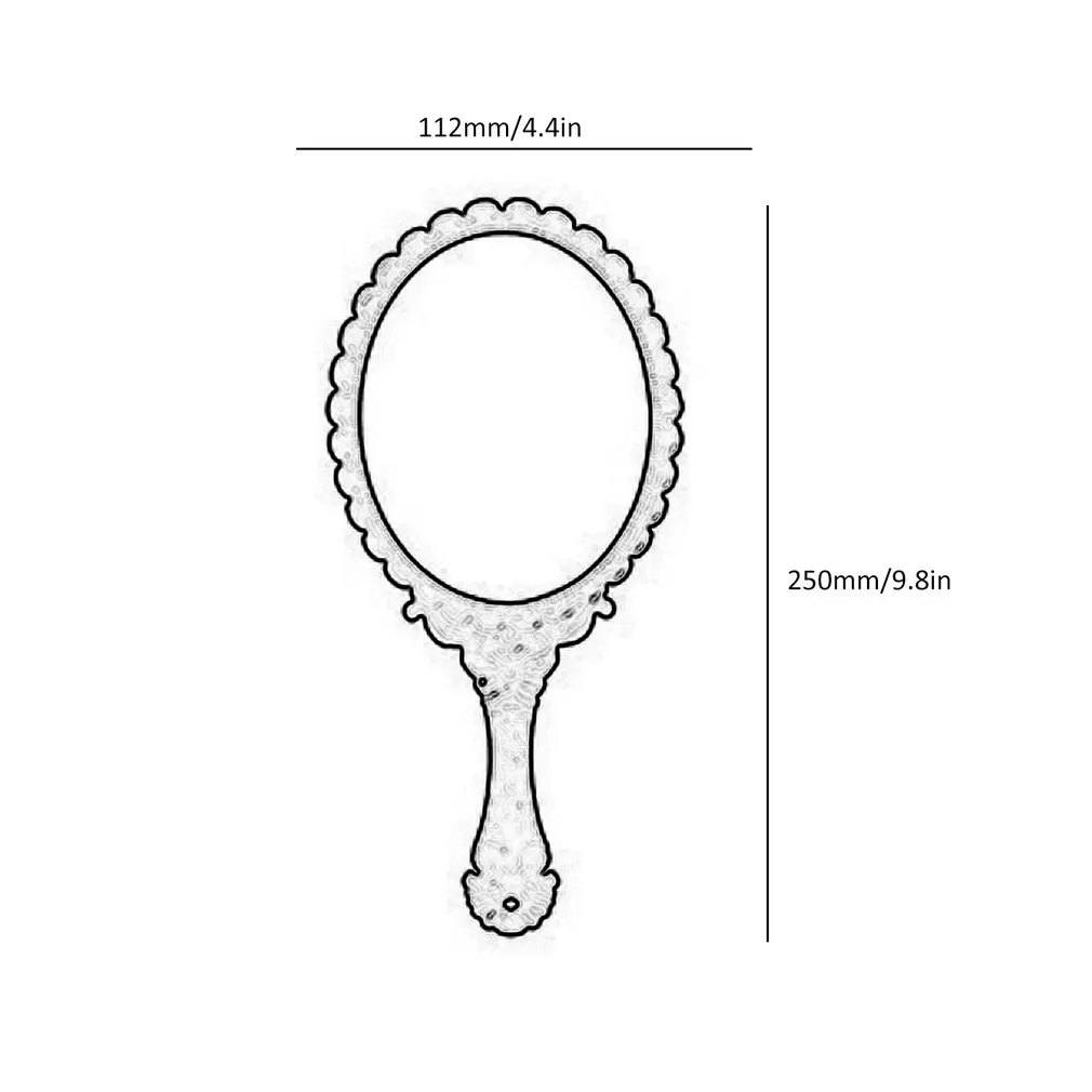 Креативное винтажное зеркало для макияжа, овальное круглое косметическое зеркало, косметическое зеркало для женщин и девушек, инструмент для макияжа