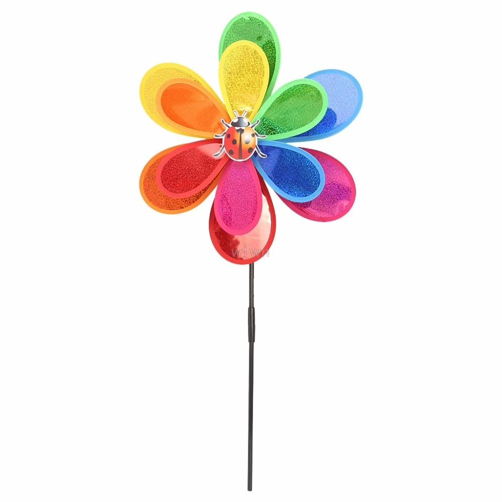 Sequins Insect Windmill Whirligig Wind Spinner Home Yard Garden Decor Kids Toy MAY07