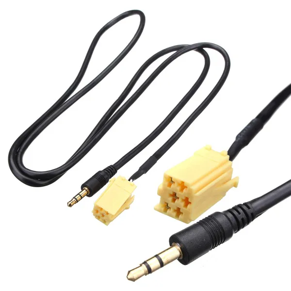 

3.5mm Jack AUX Audio Cable Input Adapter For FIAT Grande Punto MP3 Gold Plated