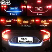 

Yellow/Red/Blue/White 120cm LED Rear Trunk dynamic turn signal Tail light strip flexible tailgate luggage led warnning light