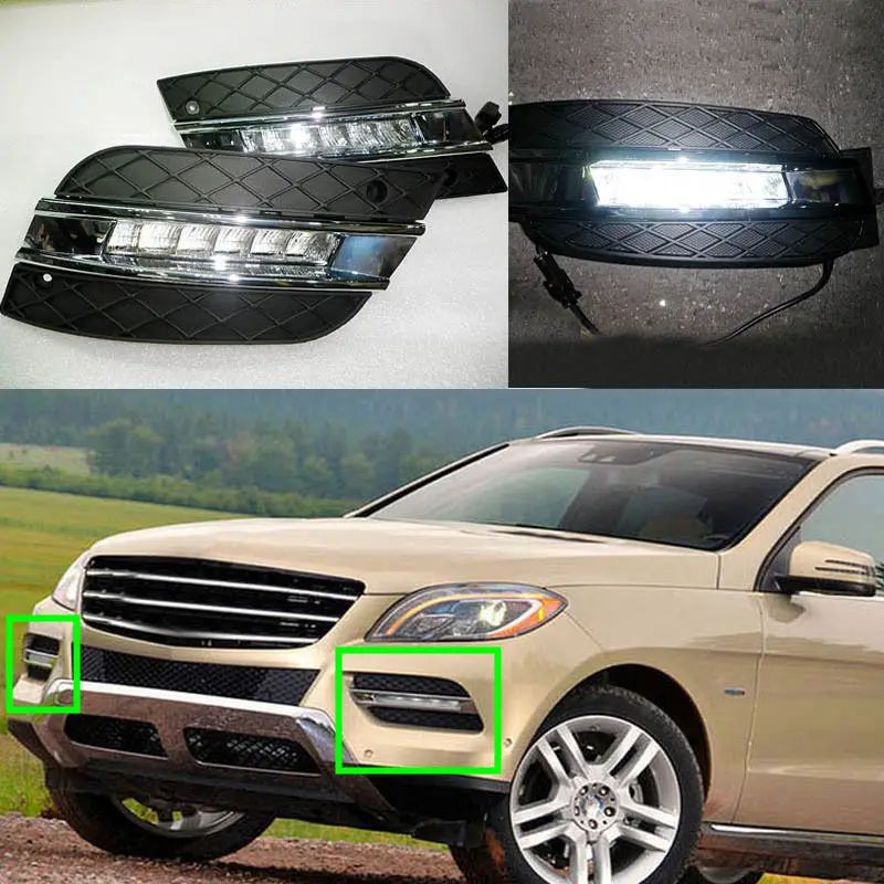 

2x White LED Daytime Running Drive Lights DRL for Mercedes-Benz ML350 2009 2010 2011