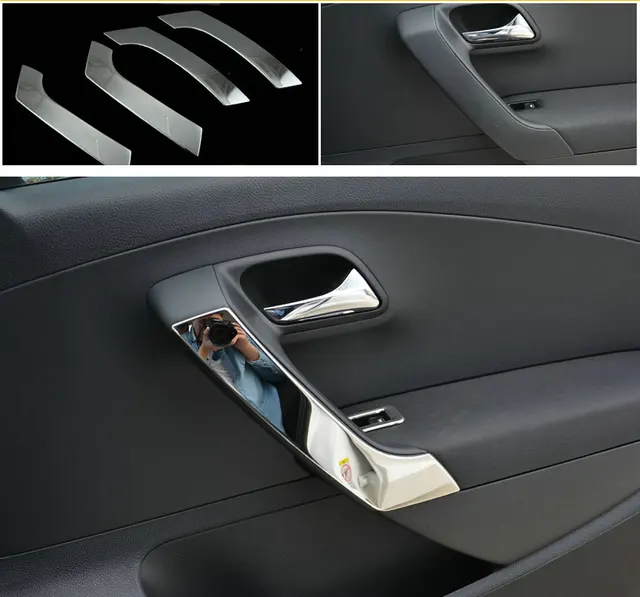 Car Interior Door Inner Handle Decoration Trim Accessories For VW Volkswagen Polo 2017 2016 2015 2013 2012 2011 6R AliExpress