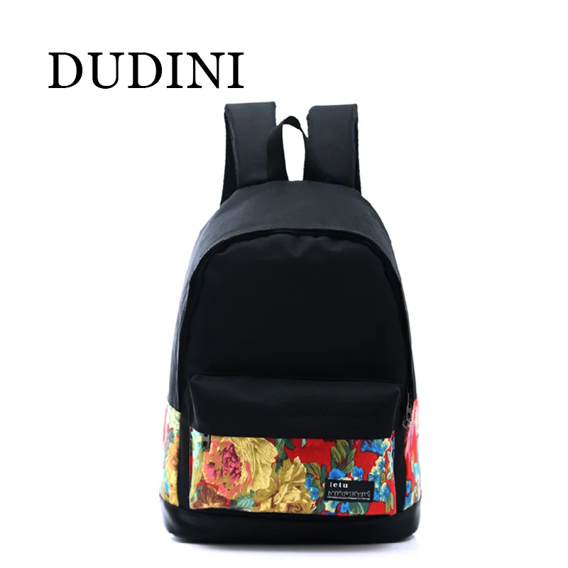 DUDINI Fahsion Women Printing font b Backpack b font Preppy Style Book Bags For Laptop font
