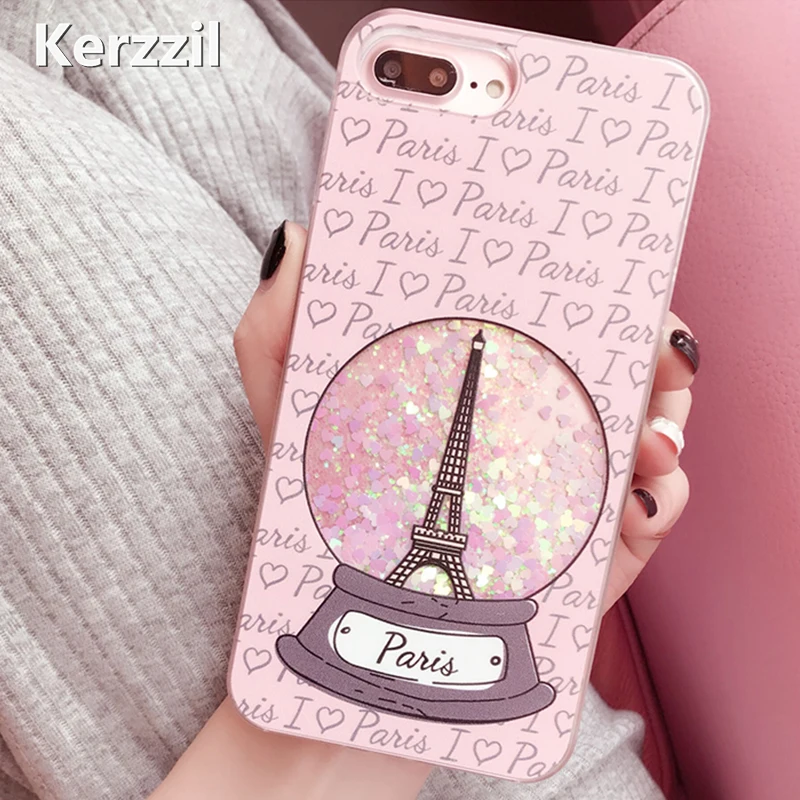 Kerzzil Bling динамик с блестками розовая башня жидкий зыбучий песок чехол для
