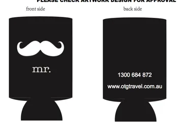 

Promotional Foldable Drink Can Coolers and Stubby holder WITH Customized LOGO Print Mr and Mrs