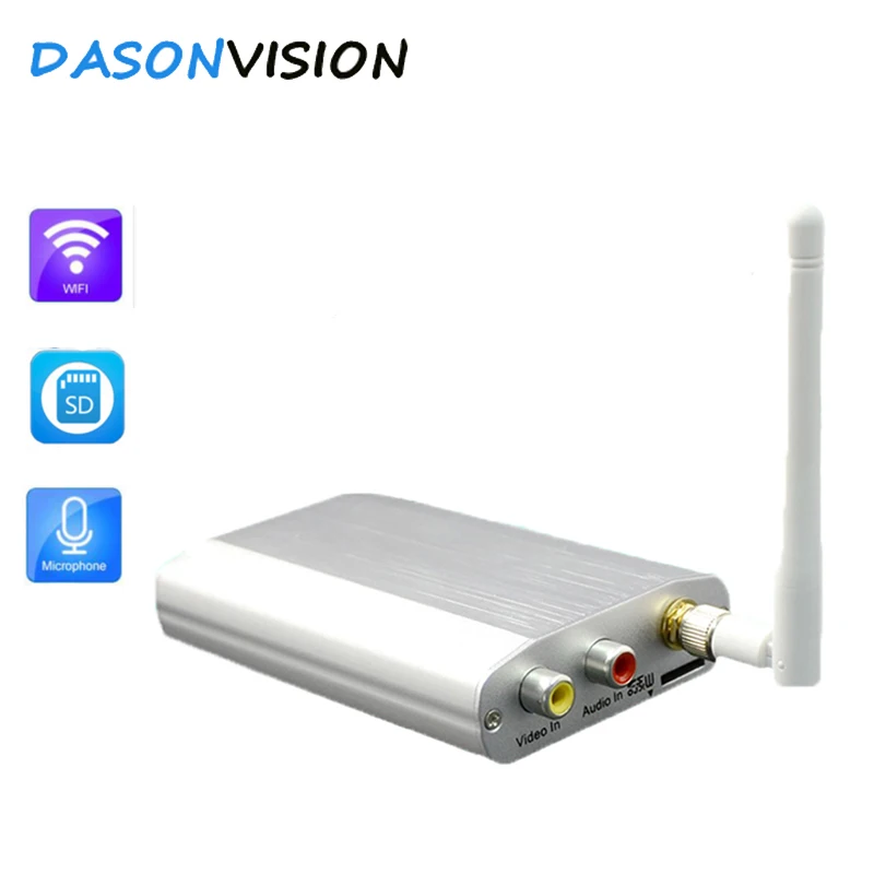 Wireless Analog camera to IP camera converter WIFI p2p CCTV digital