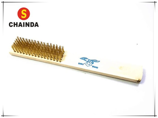 

Free Shipping 1pc Wood Handled Scratch Brush with Brass Bristles for Watch Repair
