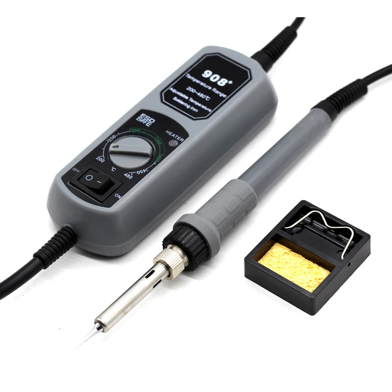 

Yarboly 908+ 220V 60W Portable Electric Soldering Iron Thermostat Mini Soldering Station For SMT SMD Welding Rework Repair