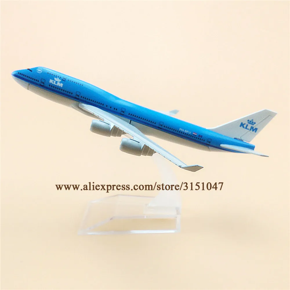 Сплав металла Air KLM B747 авиакомпания модель самолета KLM Boeing 747 Airways модель самолета Стенд самолет детские подарки 16 см