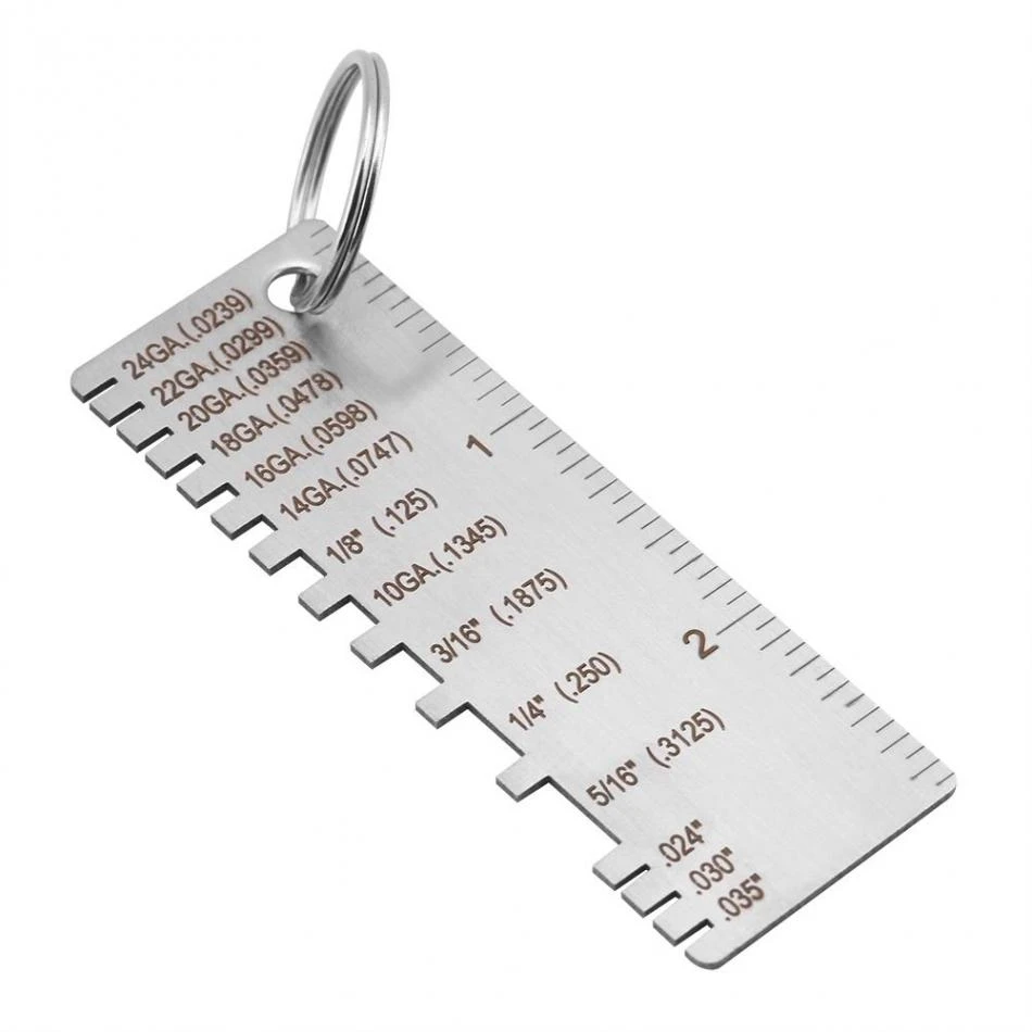 Stainless Steel Wire/Metal Sheet Thickness Gauge Welding Gage Plated Size Inspection Tool Stainless Steel Wire/Metal Sheet Thickness Gauge Welding Gage Plated Size Inspection Tool