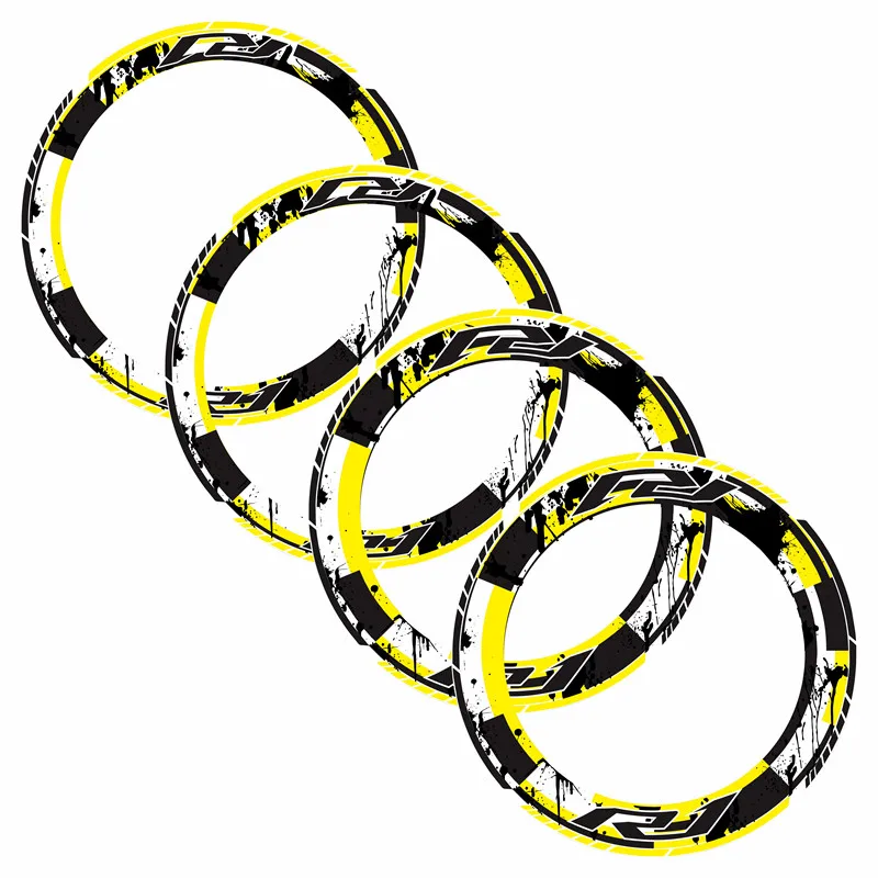 4 X Thick Edge Outer Rim Sticker Stripe Wheel reflective stickers Fit YAMAHA R1