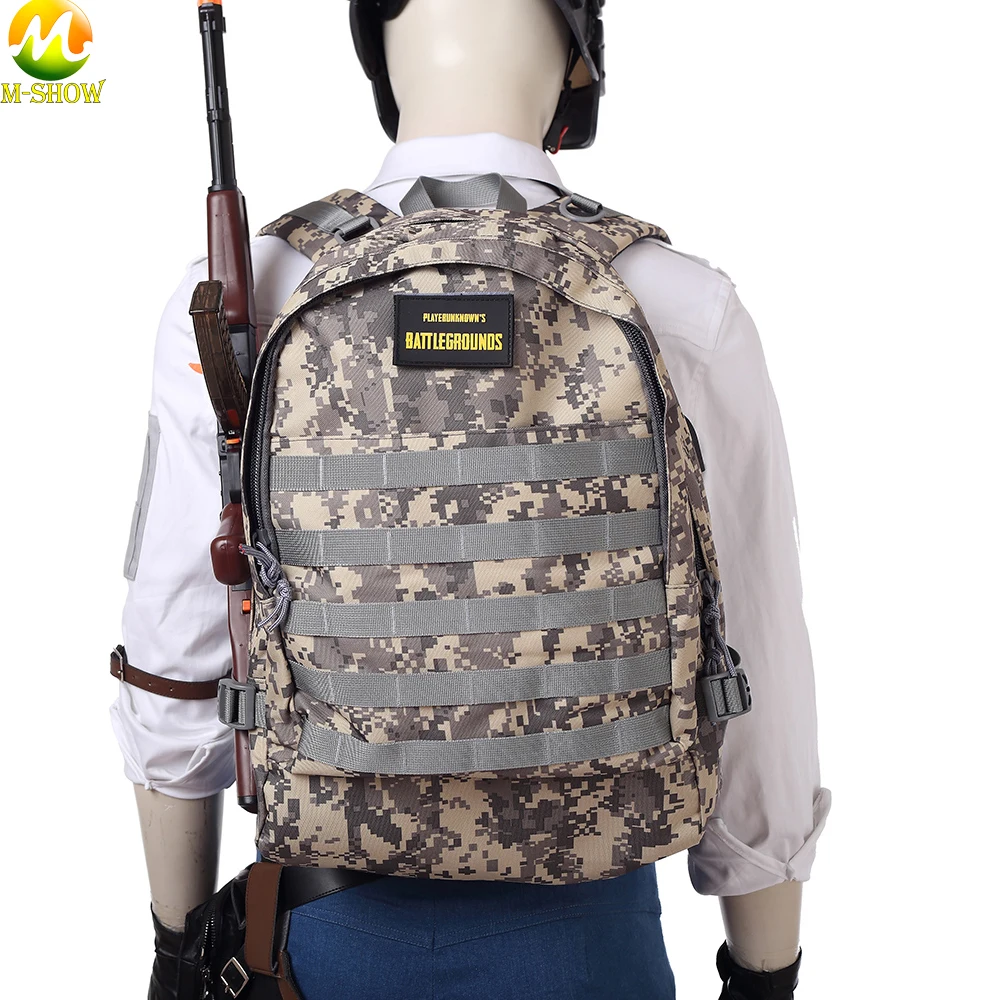  Game PUBG Backpack Playerunknown's Specia Force Knapsack Cosplay Prop Oxford 3 Level Camouflage Wat