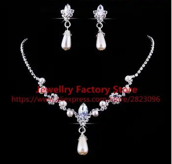 

200sets/lot fashion luxury wedding necklace earrings set hot selling lady green color jewelry wholesale necklace earrings set
