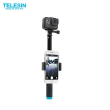 Телескопическая ручная селфи-палка из алюминиевого сплава для GoPro Hero 5 4 3 Xiaomi YI SJCAM Eken Soocoo camera