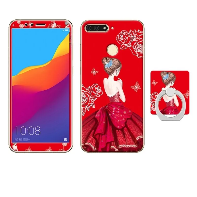 Huawei Y6 2018 honor 7A pro enjoy 8e case cover glass screen protector (24)