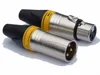 100 unids/lote accesorios de conector xlr con amarillo, anillo de color naranja sin cáscara ► Foto 3/3