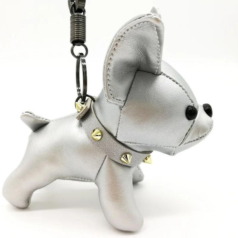 

Men french bulldog car key wallet fashion couple women cute dog animal bag organizer holder famous designer creative gift