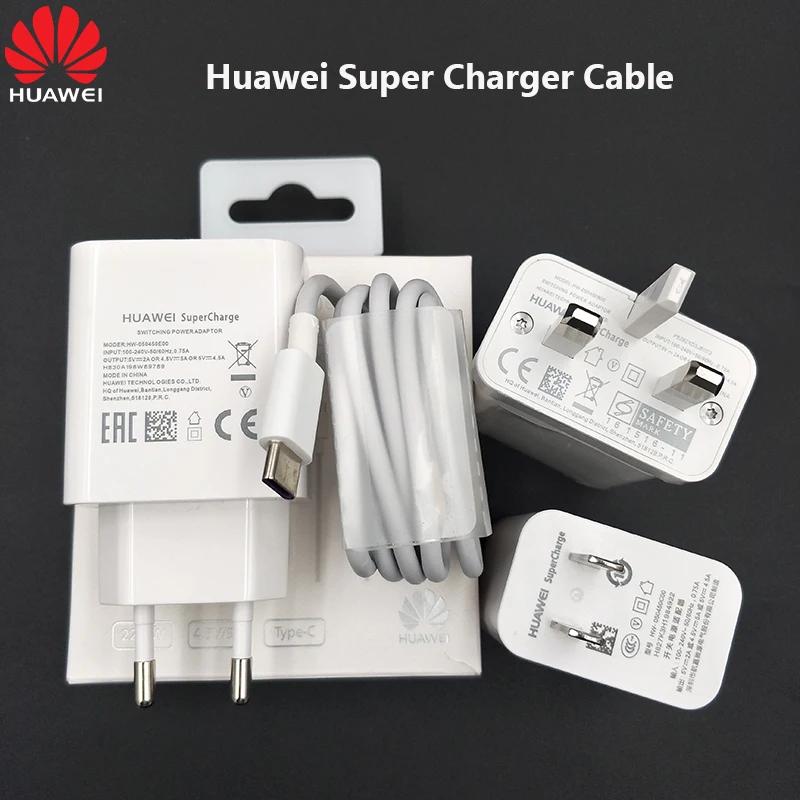 

Original Huawei QC 3.0 Super Charger Power Adapter 5A USB Type C Data Cable For Mate 9/10 P9 P10 plus P20 Honor 9/10/V10/Note 10