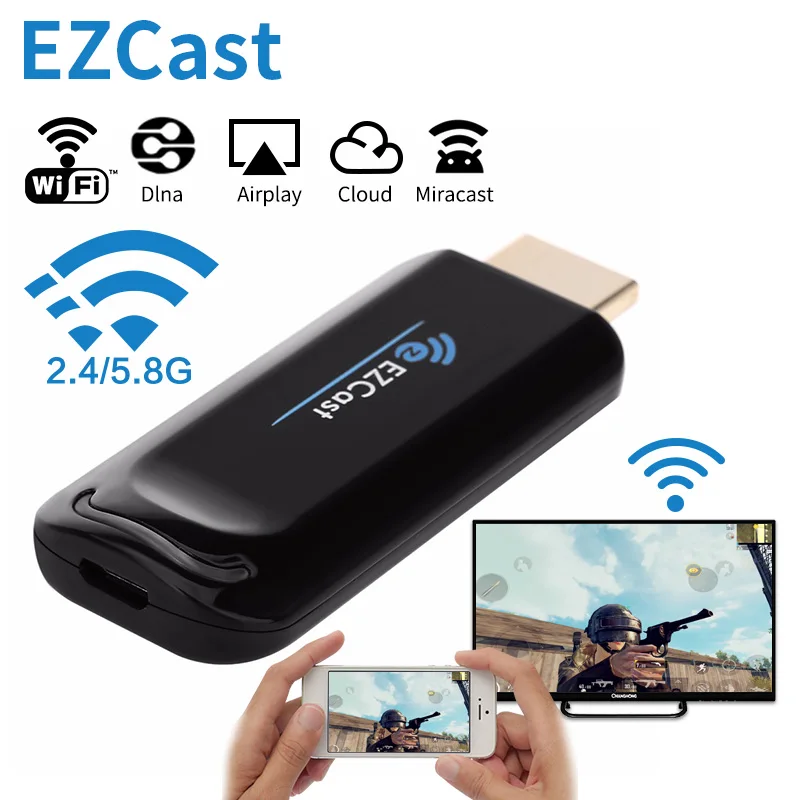 EZCAST tv Stick Anycast 5G/2,4G HDMI Miracast DLNA Airplay WiFi Дисплей приемник ключ Поддержка Windows Andriod IOS PC tv Stick