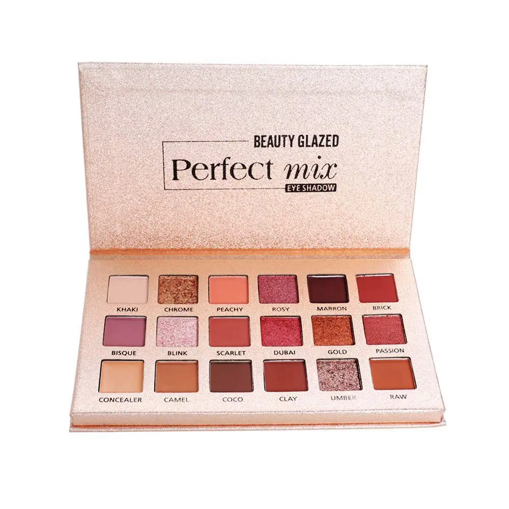 

Beauty Glazed Shimmer Matte Eyeshadow Makeup Palette Pigment Smoky Eye Shadow Pallete INS Same Style18 Color Eye Shadow Cosmetic