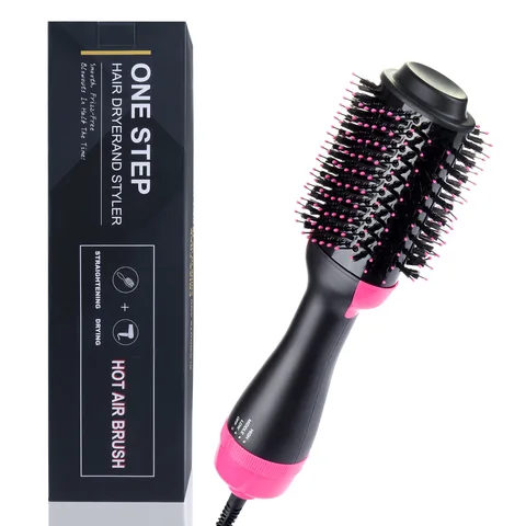 Rotativa de Cabelo Escova de Cabelo Escova para Cabelo Alisadora para Cabelo Modelador de Cachos Escova de Secar 2 em 1 Escova Ionica Eletrica Pente Eletrico Cabelo Curling Iron