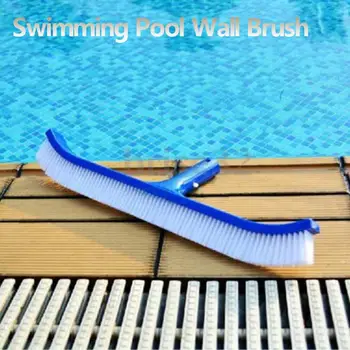 

18" Curved Swimming Pool Spa Wall & Floor Brush W/Nylon Bristles Cleaner Broom