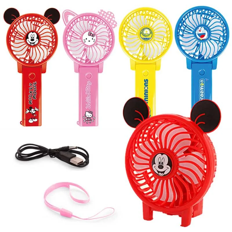 Summer Cool Toy Cartoon Handheld Mini Electric Fan Usb Rechargeable