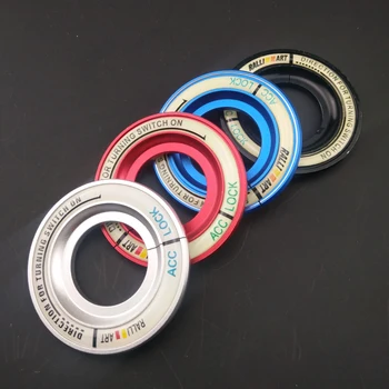 

Luminous Night Glow Car Switch Ignition Key Ring Protector Decoration Sticker for RALLIART MITSUBISHI