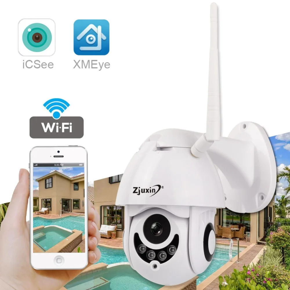 PTZ IP Камера открытый 2MP 1080 P HD Водонепроницаемый IP66 мини Скорость купольная камера