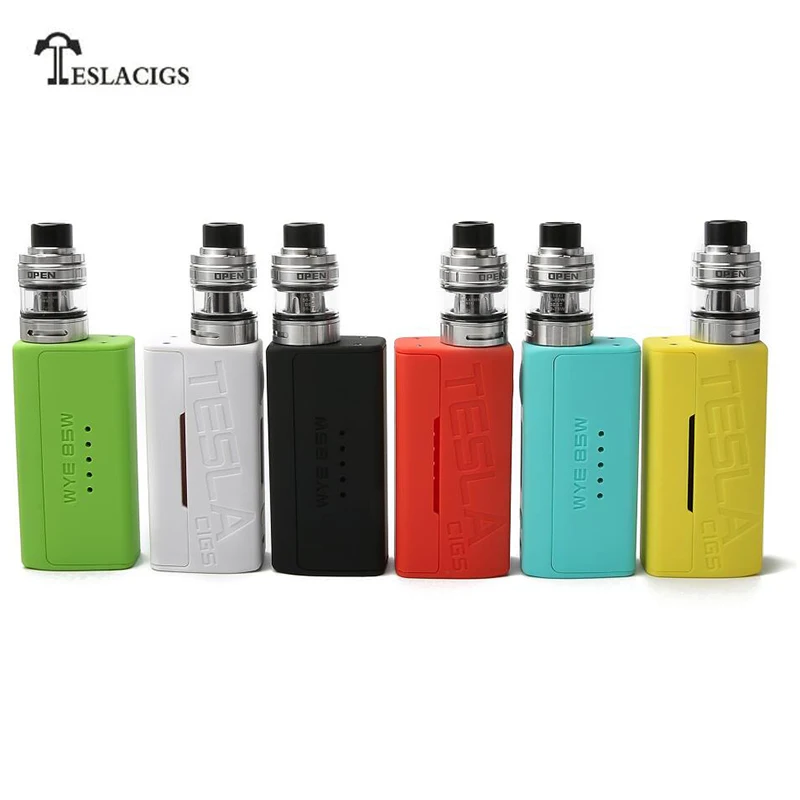 

Original Teslacigs WYE 85W TC Kit with 2ML H8 Mini Tank 85W WYE Box Mod Vaporizer Vape Electronic Cigarette Kit