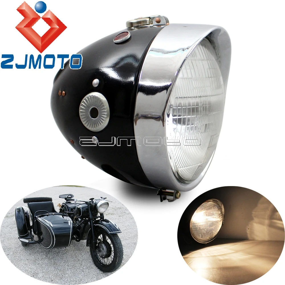 Moto 7 "Custom Head Light Per Bmw Zundapp Db K750 Ks750 M72 R12 51 61 75 Bw40 Dnepr Ural Sidecar Front Classic Retro Lamp